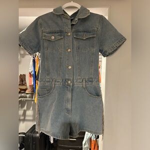 Denim romper - bedazzled size small